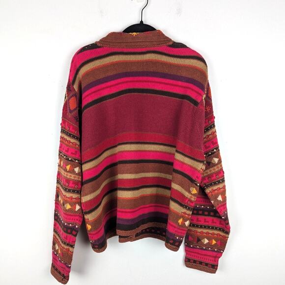 Colorful Geometric Patterned Cardigan - Picture 4 of 6